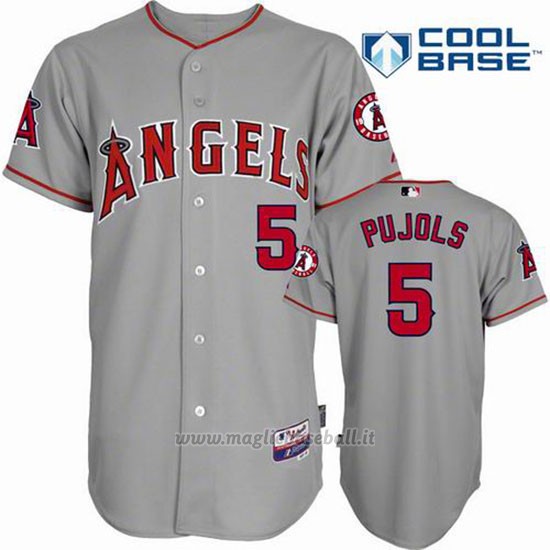 Maglia Baseball Uomo Los Angeles Angels Andre Ethier Majestic Grigio Cool Base